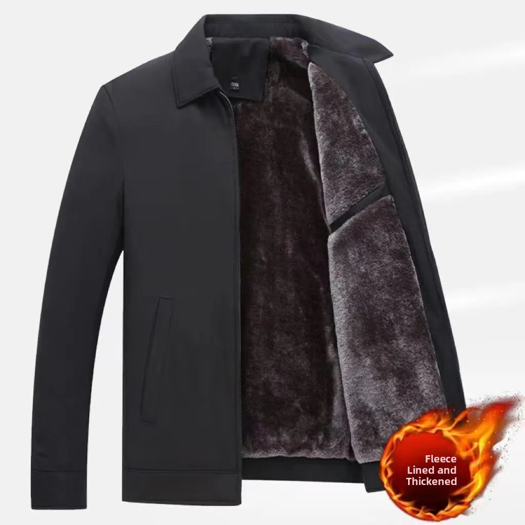 Nueva Chaqueta de Invierno 2025 para Hombre, Casual, uesa, Forrada de Felpa, Abrigo para Papá, Ropa de Aodón de Alta Cali...