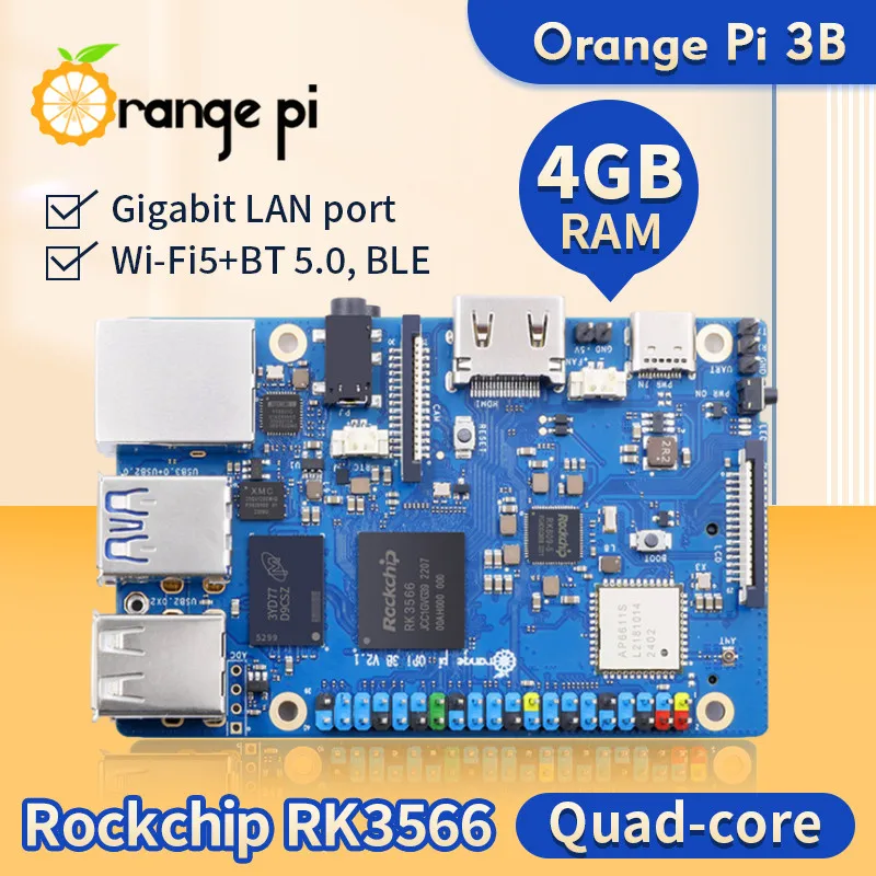 Orange Pi 3B 4GB RAM: 고성능 개발 보드로 맞춤형 프로젝트 구현