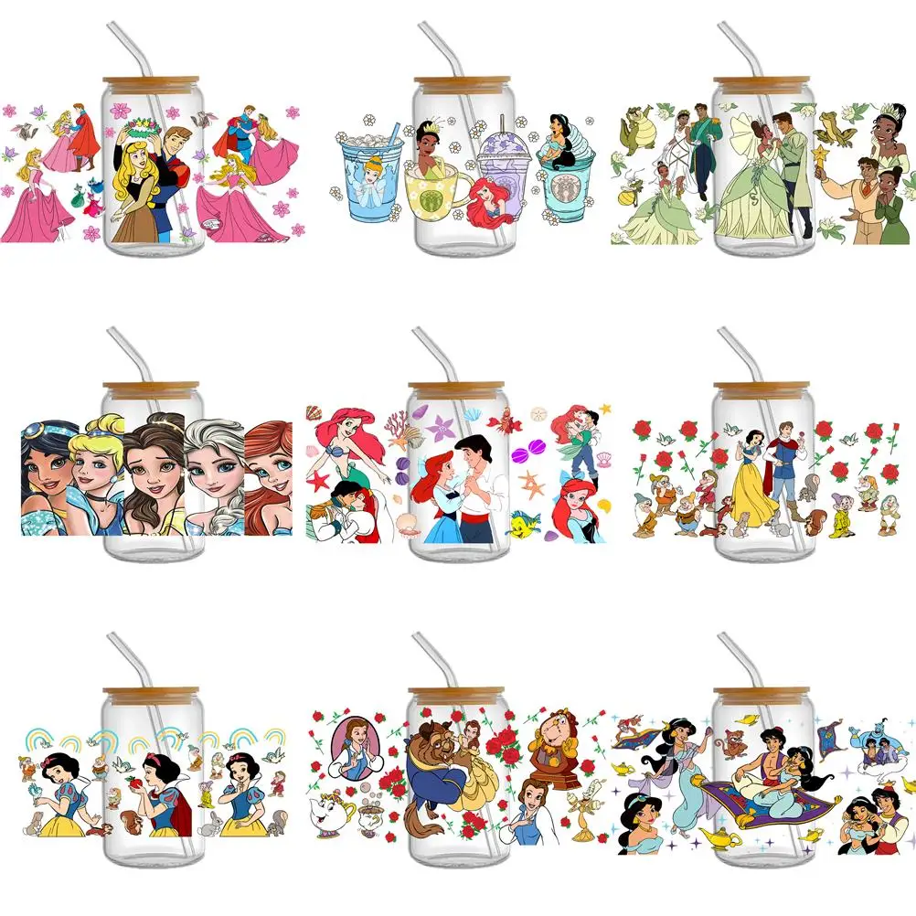 

Personalize Disney Princess UV DTF Sticker For Cups Wrap Transfer Sticker Custom Labels DIY Logo Self-adhesive,1Yc70889