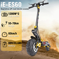 IENYRID ES60 Electric Scooter, 2*1200W Dual Motor, 48V 23Ah Battery, 11-inch Tire, 60km/h Max Speed, 70km Range, Hydraulic Brake