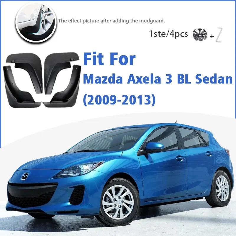 

Брызговики для Mazda 3 (BL) Axela Sedan 2009-2013, передние и задние брызговики, автомобильные аксессуары, брызговик, крыло 2010 2011 2012