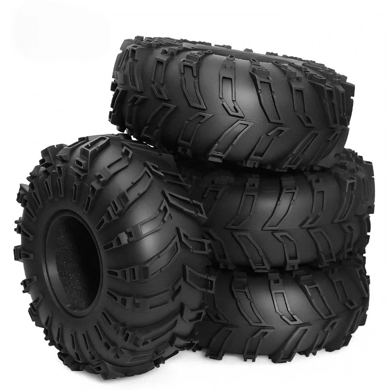 

4pcs 2.2 Inch The Hellhounds Rubber Tires 140x55mm For 1/8 1/10 Rc Crawler Wraith Rr10 Scx10 H8h Wrangler 2.2 off-road Tire