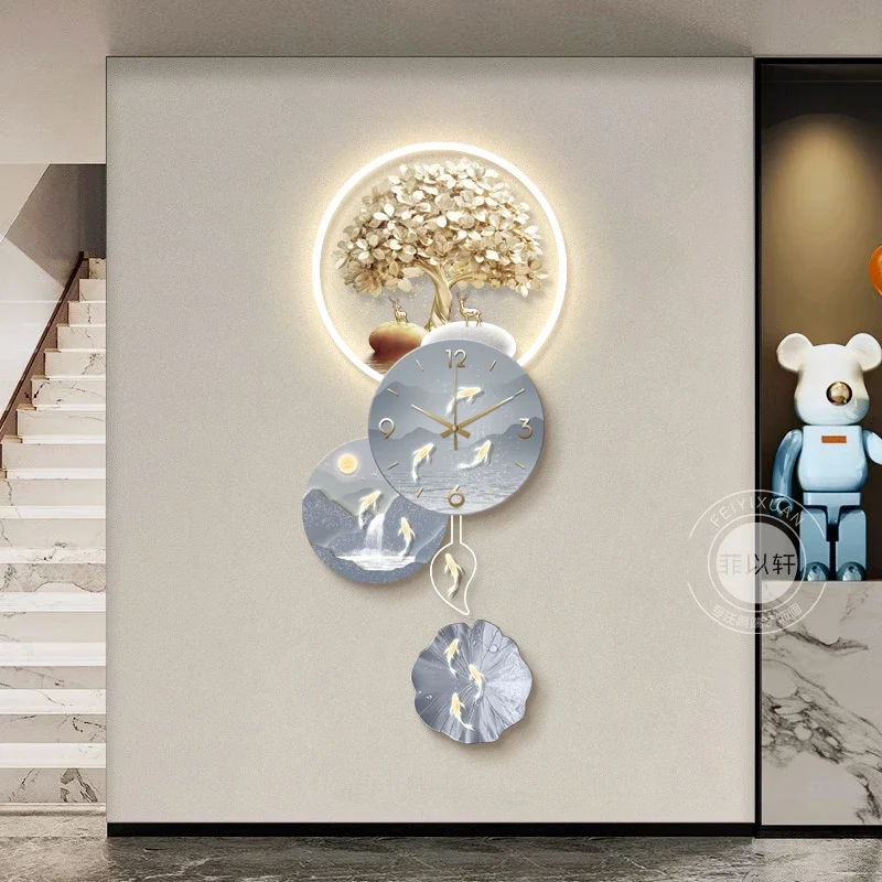 Accent Luxury Wall Clocks Design Living Room Interior Fashion Salon Events Clock Wall Safe Reloj De Pared Lounge Suite Furniture