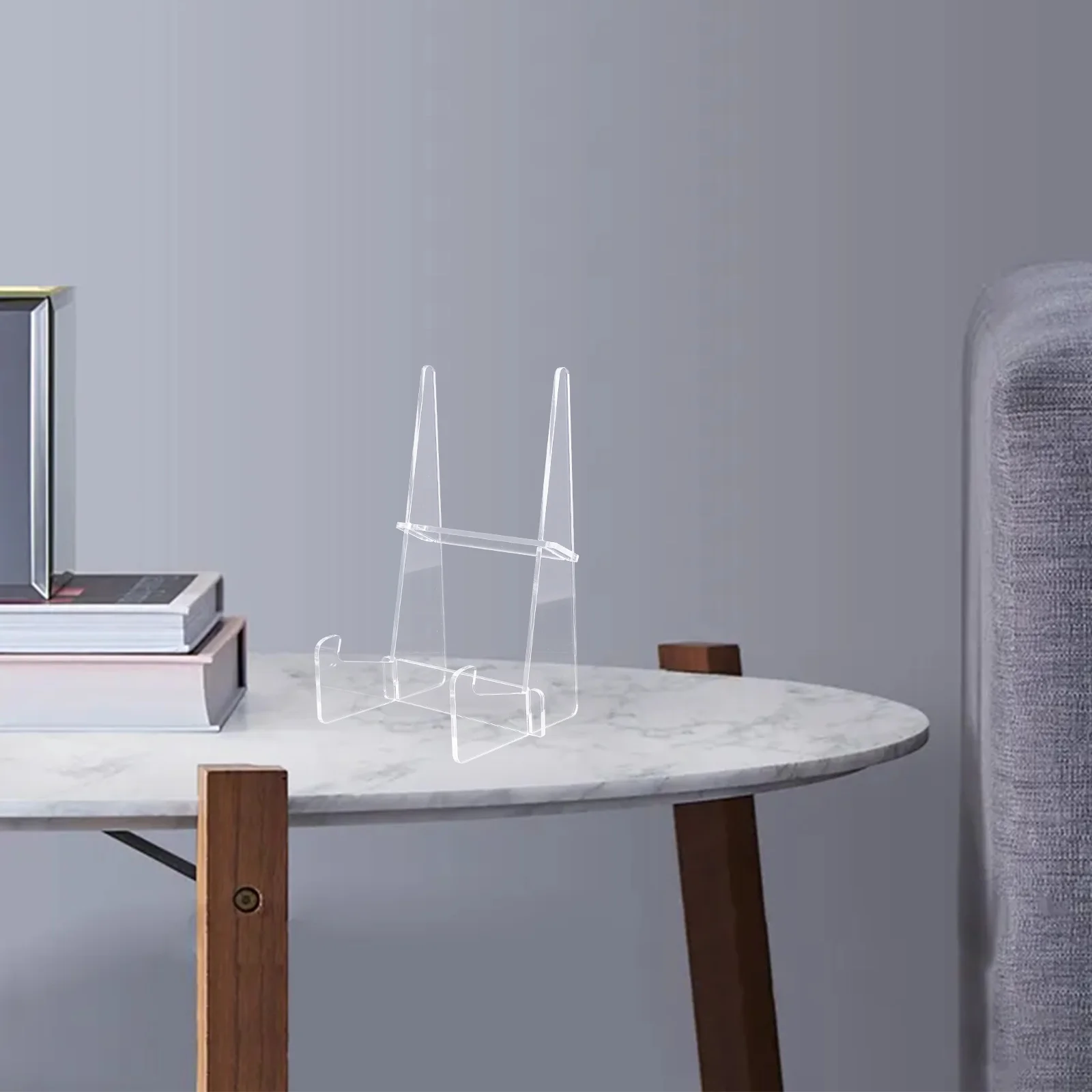 

Clear Acrylic Cookbook Bookshelf Display Holder Desktop Recipe s Counter St Book Display Maintenance High Transparency