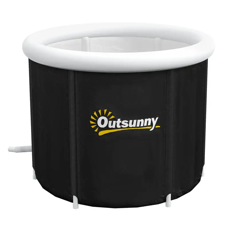 

Cold Plunge Tub, Portable Ice Bath Cold Water Therapy Tub with Thermo Lid, for Athletes Recovery, Black