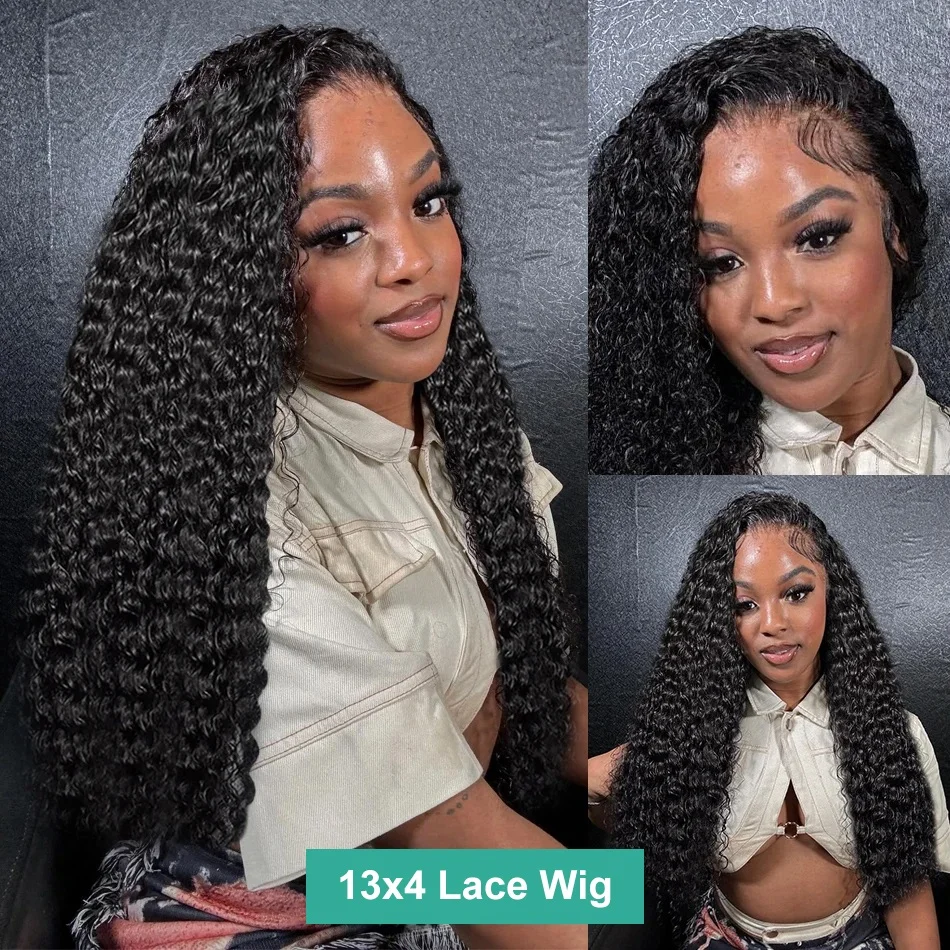 Perruque Lace Front Wig Naturelle Ondulée, Cheveux Bouclés, 13x4, 13x6, 4x4, 5x5, Naissance des Cheveux Naturelle, Pre-Plucked, Sans Colle