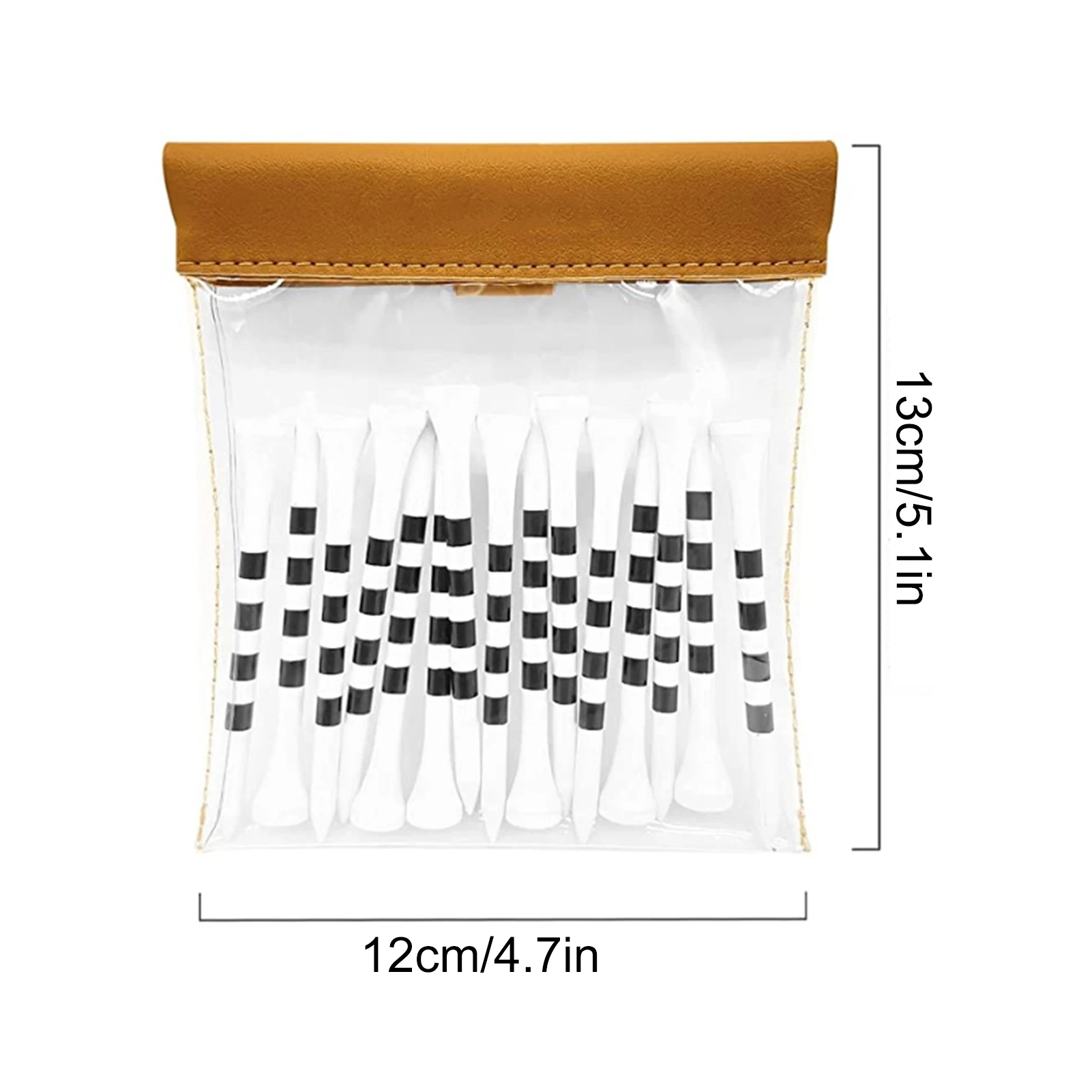 Golf Tees Pouch Golf Ball Bag With Clip Transparant Golf Nails Tote Bag Outdoor Sports Golf Accessories Jewelry Phone Wallet Bag