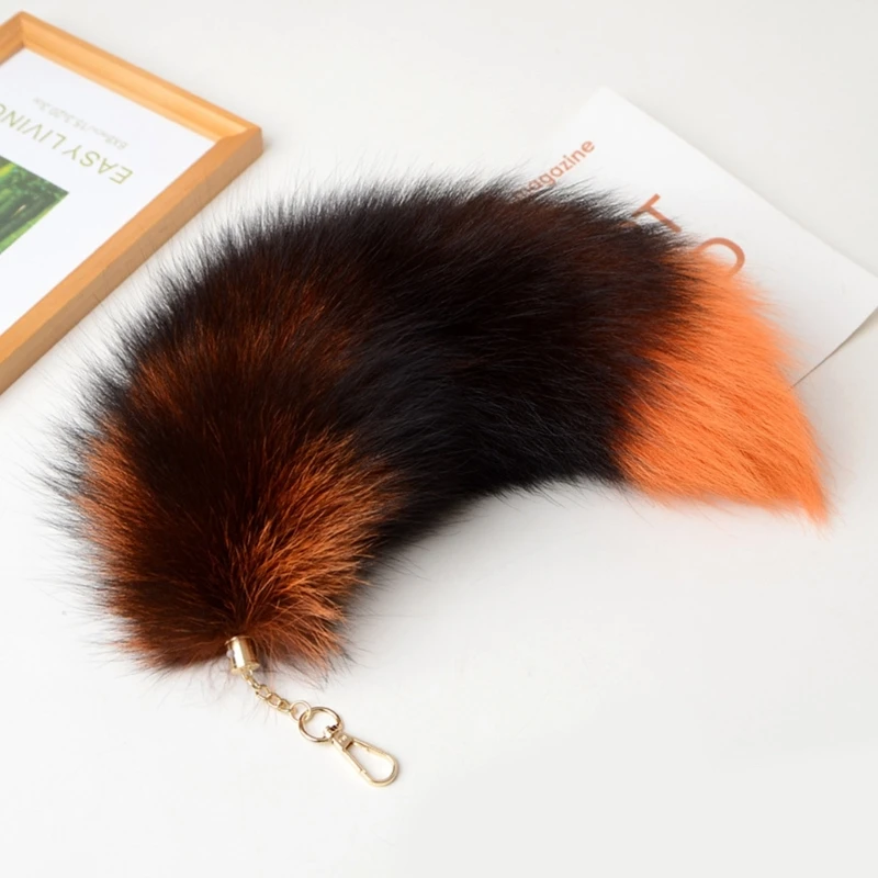 Foxes Furs Tail Tassels Keychain Unique Keyring Bag Pendant Decorations