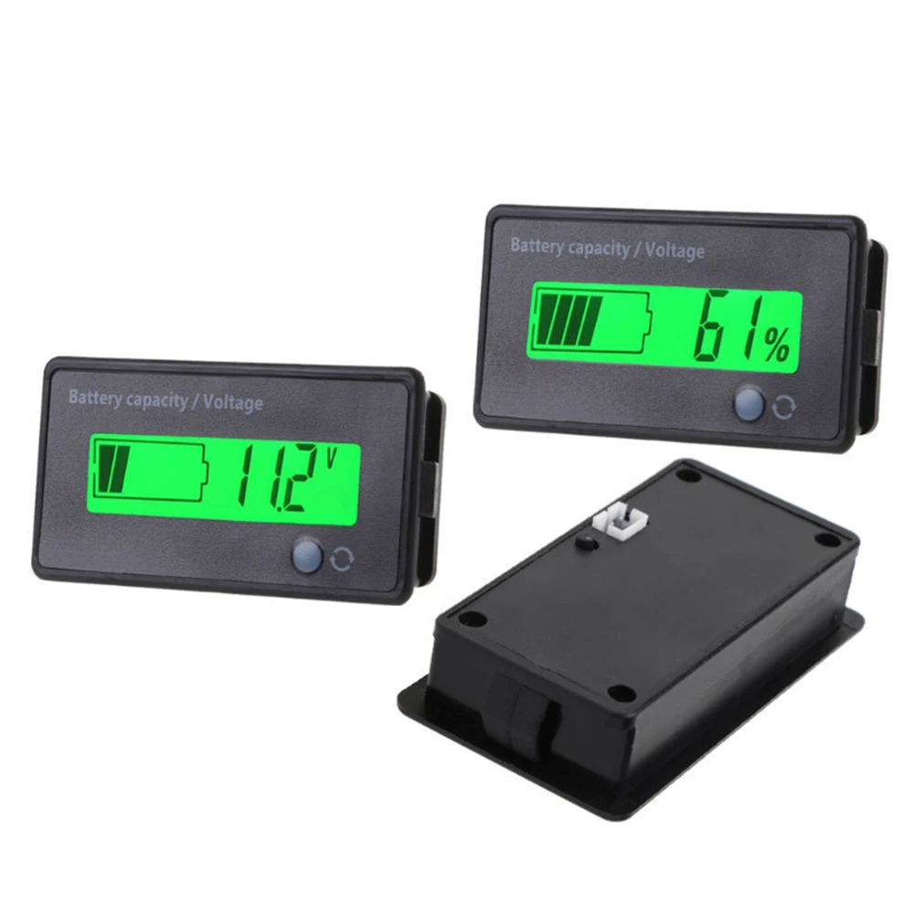 Imagem -02 - Lcd Display Voltímetro Potência Chumbo-ácido Lítio Capacidade Tester Bateria Indicador de Nível Gy6d 6-63v Detectores