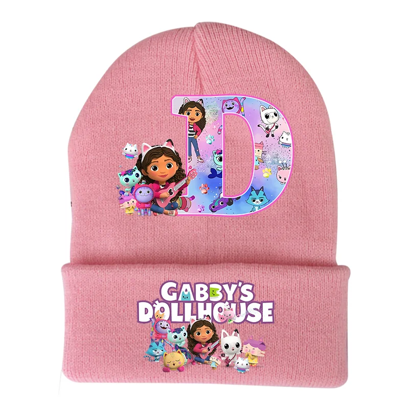 Gabby Dollhouse Knitted Cap Headgear Anime Figure Winter Woolen Hat Cartoon Skullies Beanies Boys Girls Bonnet Birthday Gifts
