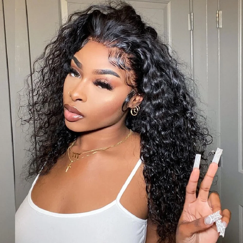 

Clearance Sale Water Wave 13x4 HD Lace Front Wigs Human Hair 200 Density Human Hair Wigs Pre Plucked with Baby Hair