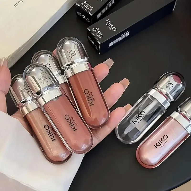 Kiko 3D Hydra LipGloss – Rouge à Lèvres Hydratant Scintillant Longue Tenue et Imperméable – Brun Rose Pearly Mauve Liner