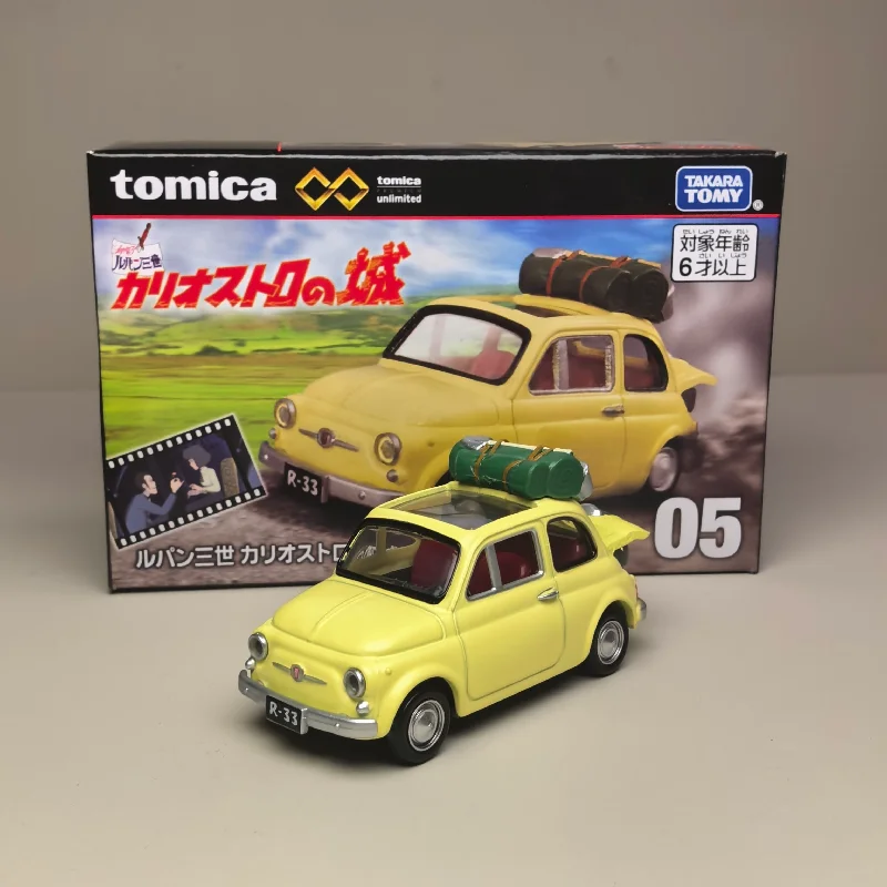 Takara Tomy Tomica Premium Unlimited 05 Lupin III Fiat 500 Alloy Diecast Anime Car Model Open‑Trunk Design Adult Collectible Toy