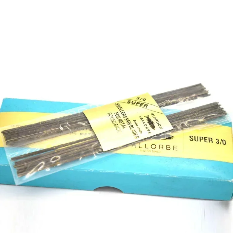 144 lame per sega Glardon Vallorbe, lame per sega per gioielli, per gioiellieri, orafi, argenteria