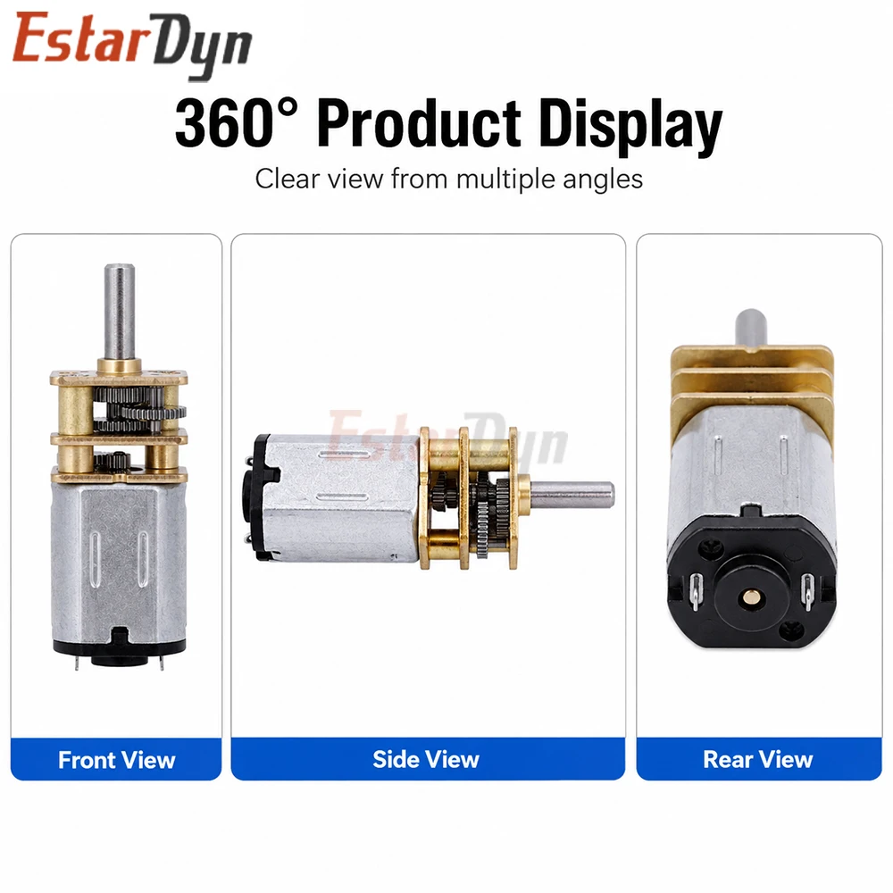 Estardyn GA12-N20 Micro DC 6V 100RPM Gear Motor Speed Reduction Gearbox for RC Robot Smart Car DIY