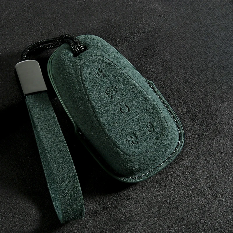 5 Button Suede Car Key Case Cover For Chevy Chevrolet 2017 2018 2019 2020 2021 Chevy Malibu Camaro Trax Traverse Protector Shell
