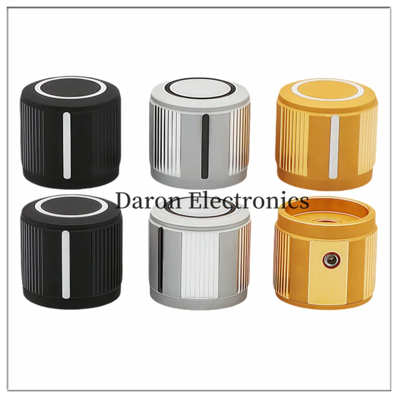 Aluminum alloy knob 19*17, rotating adjustment cap round hole 6mm for home appliance/instrument control panel