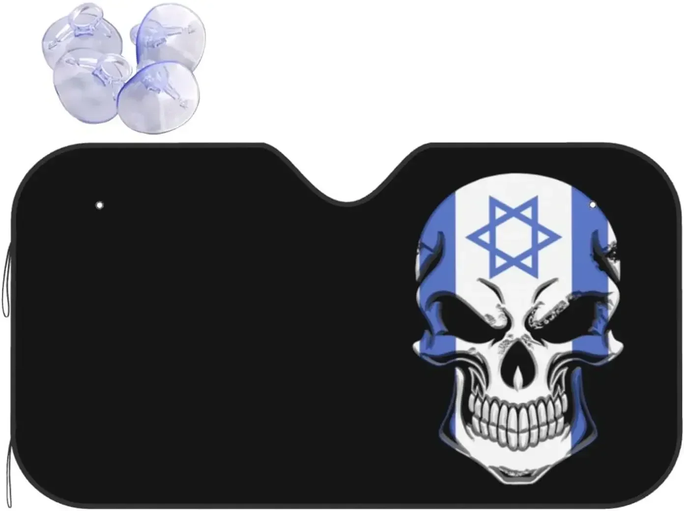 

Israel Flag Skull Windshield Sun Shade Front Window Skeleton Sunshade for Most Sedans SUV Blocks Max Uv Rays Keeps Vehicle Cool