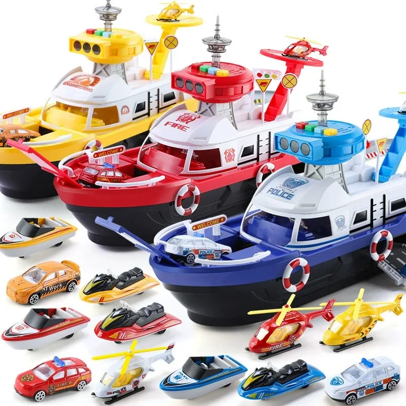 

Deluxe Transforming CarBoat Set with Parking Lot Accessories Music Story Mode Birthday Gift for 5-8 Year Old Boys