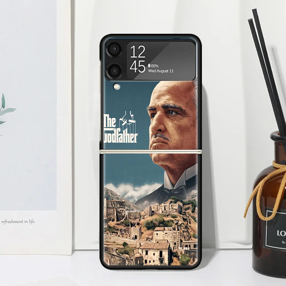 The Godfather TV Phone Case For Samsung Galaxy Z Flip Zflip 6 Flip6 5 Flip5 4 Flip4 3 Flip3 5G Art Fundas Black Cover