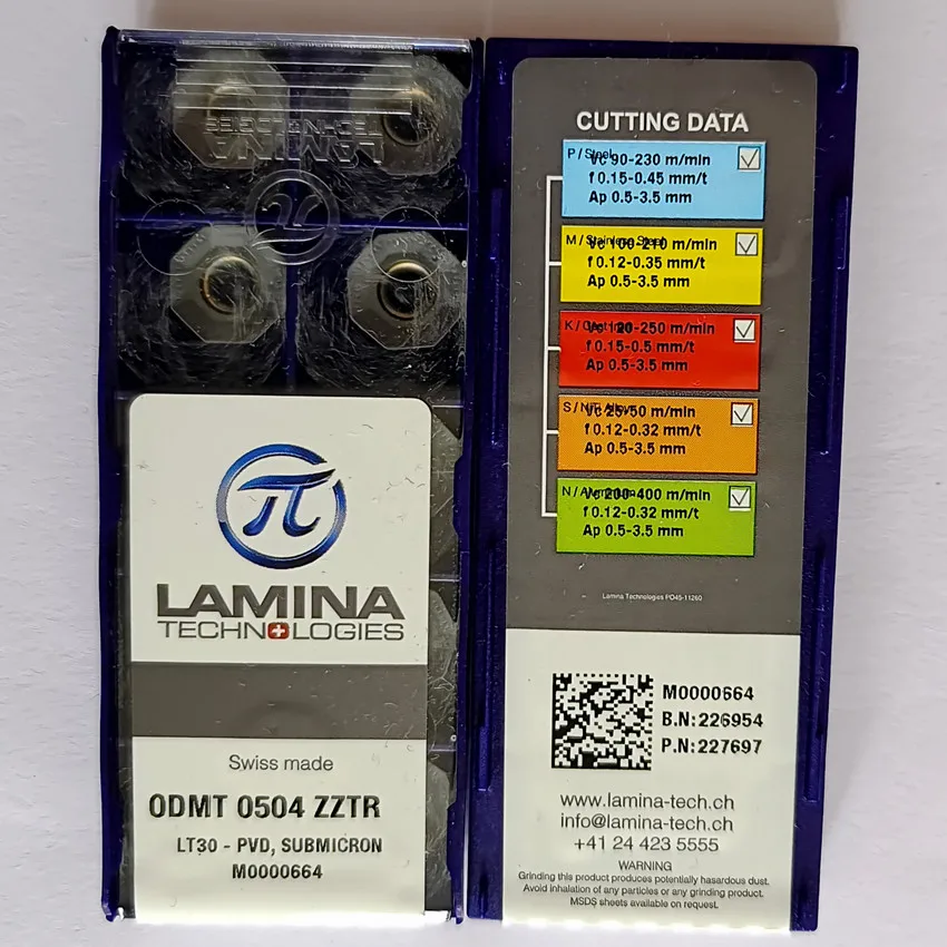 ODMT0504ZZTR LT30/ODMT060508TN LT30/ODMW060508TN/OFMT050405TR/OFMT050408TR/OFMT05T305TN/OFMT05T308TN LT30 لامينا CNC إدراج #4