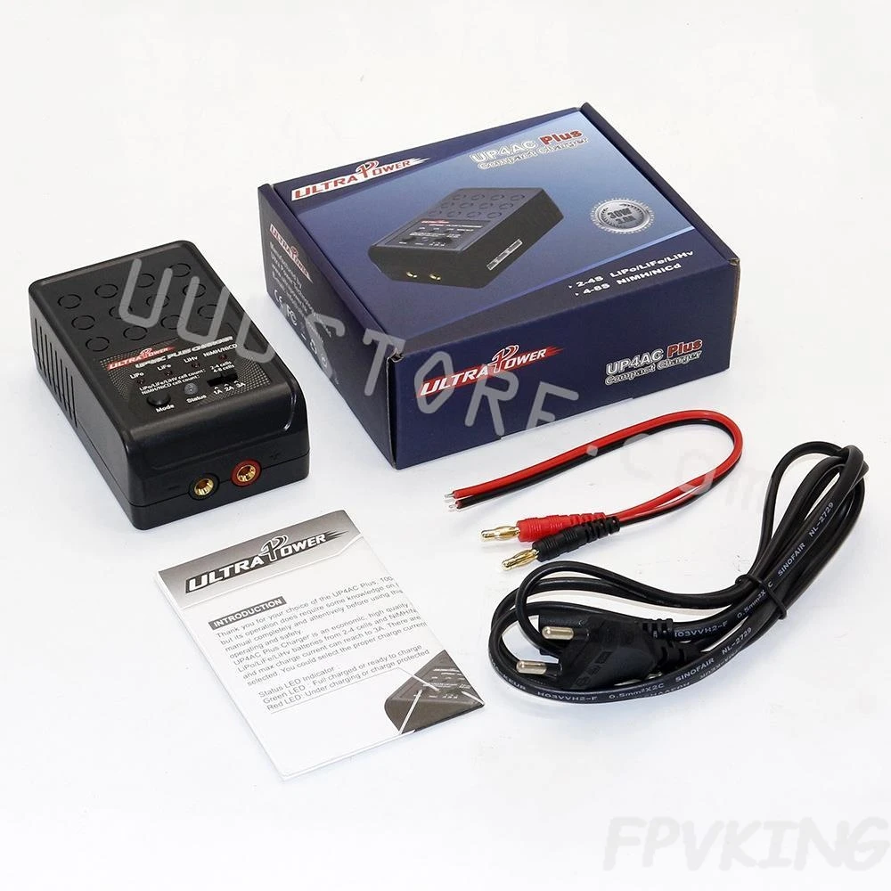 

Зарядное устройство UltraPower UP4AC Plus 30W AC для LiPo/LiHV 2-4S и NiCd/NiMH 4-8S (мультимаркальное) для радиоуправляемых дронов, вертолетов, моделей и игрушек