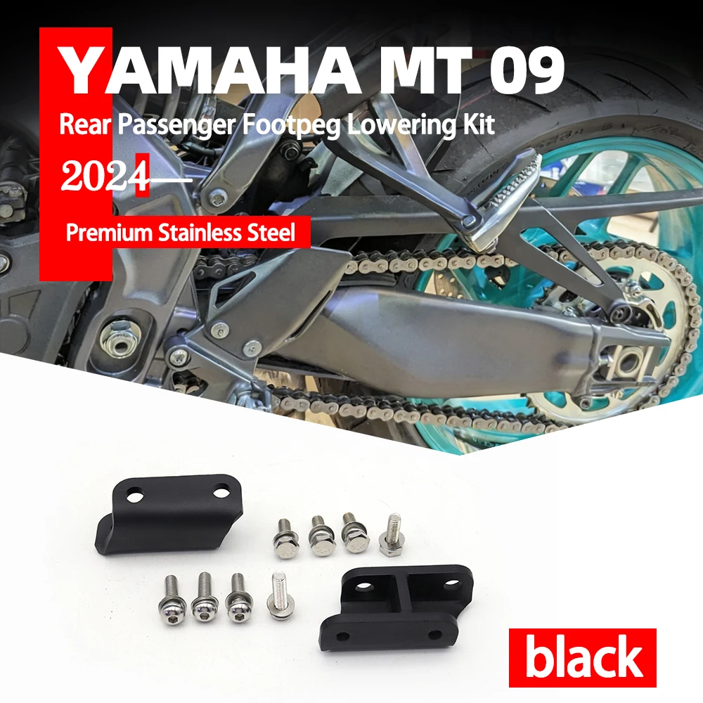 Rear Passenger Footpeg Lowering Kit For YAMAHA MT 09 MT09 2024 2025 2026 Relocation Kit Extender