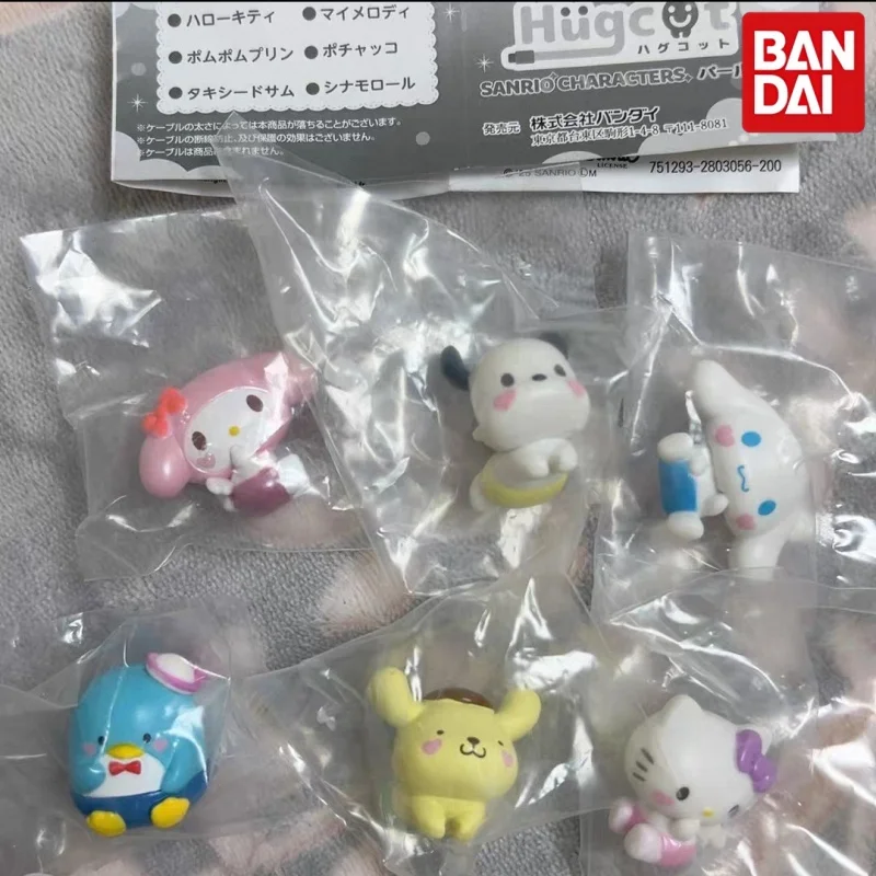 

Bandai Sanrio Hugcot Pearl Gashapon Hello Kitty My Melody Cinnamoroll Pompompurin Phone Cable Hugger Cute Character Accessory