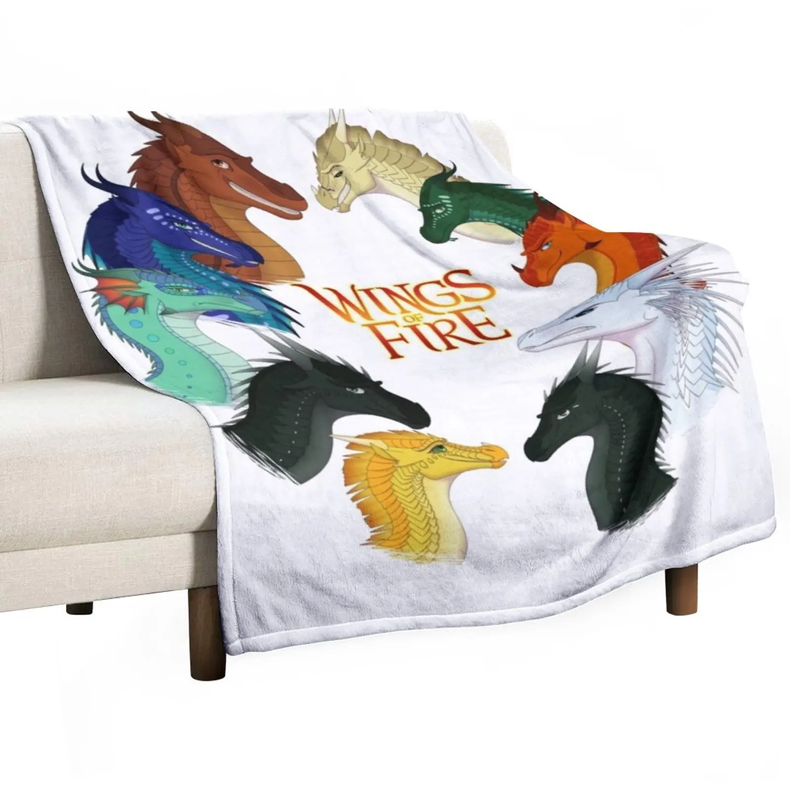 Wings of Fire - All Together Throw Blanket manga Furry Blankets Cute Blanket Plaid