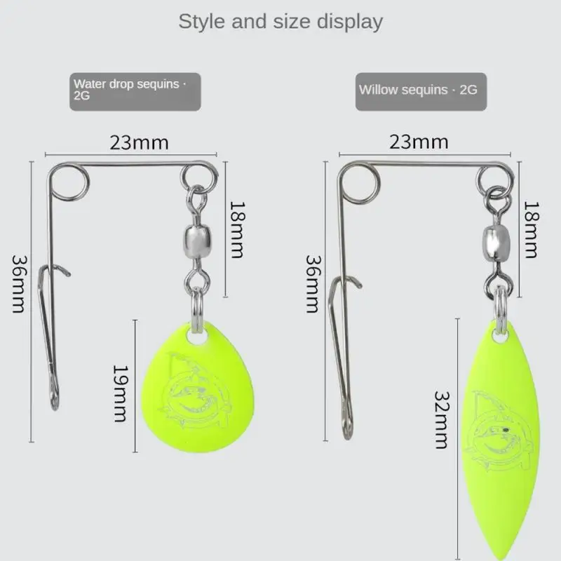 Anti-hanging Bottom Full Swimming Layer Bait Fishing Tackle And Colorful Metal Noise Sequins Strong Pulling Force With L-pin