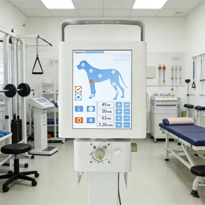 Competitively priced 5.6kW high-frequency portable veterinary X-ray device with digital flat panel detector for pet hospitals