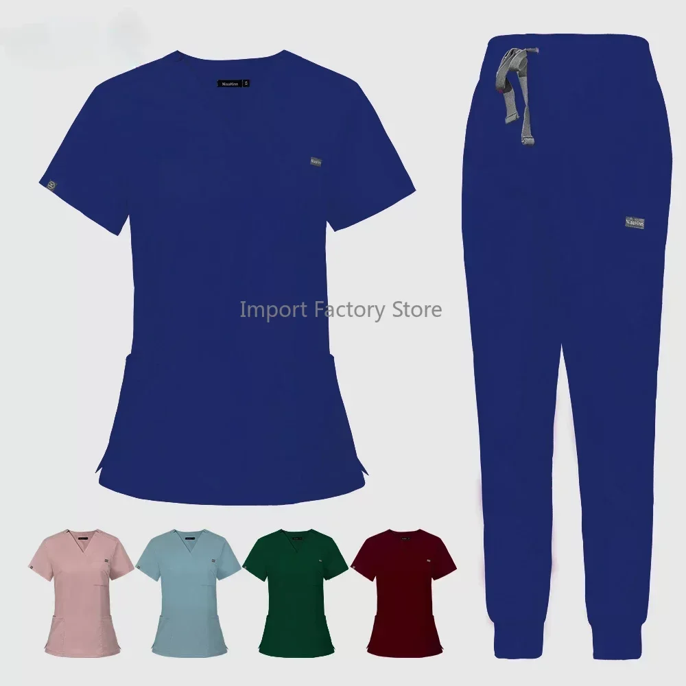 مجموعة الزي الطبي الموحد لغرفة العمليات ، مقشر عمل المستشفى ، اللوازم الطبية ، بدلة جراحة الأسنان للممرضات ، ملابس العمل