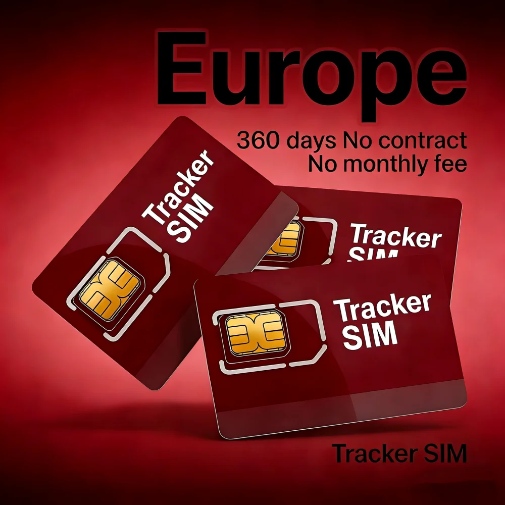 Carte SIM 4G Europe pour traceur GPS, sans contrat, 360 Mo/500 Mo, 360 jours d'itinérance LTE Cat1 M2M, pour TK303F ST-902 C08 etc.