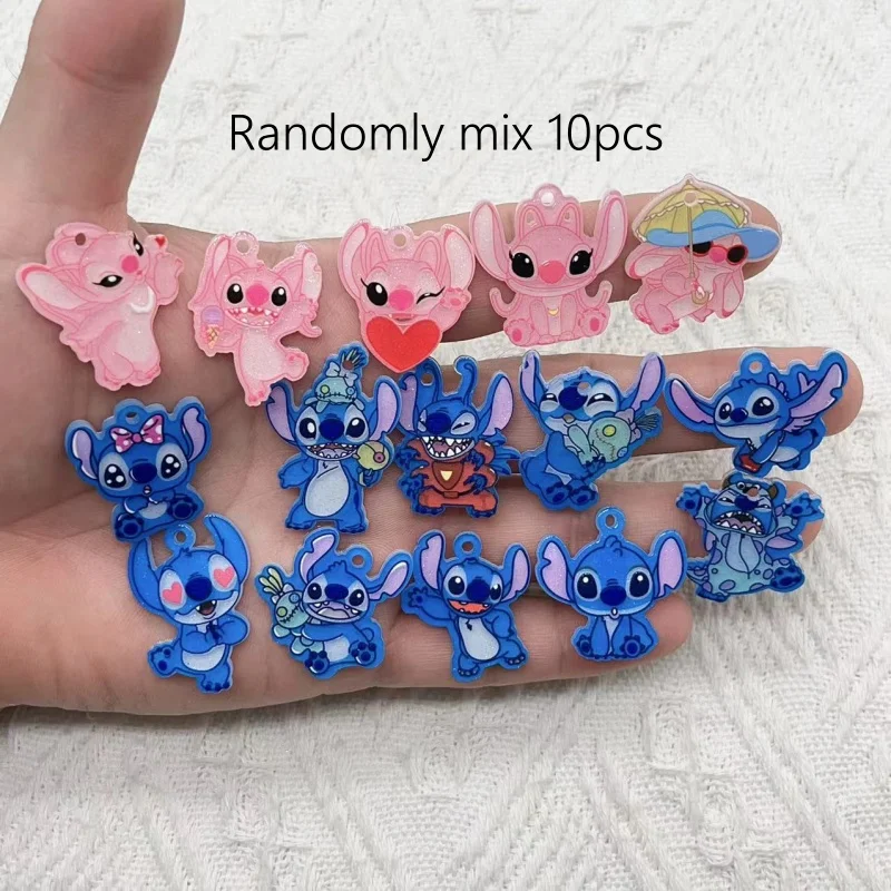 10pcs acrylic cartoon animal jewelry necklaces bracelets earrings pendants DIY craft products