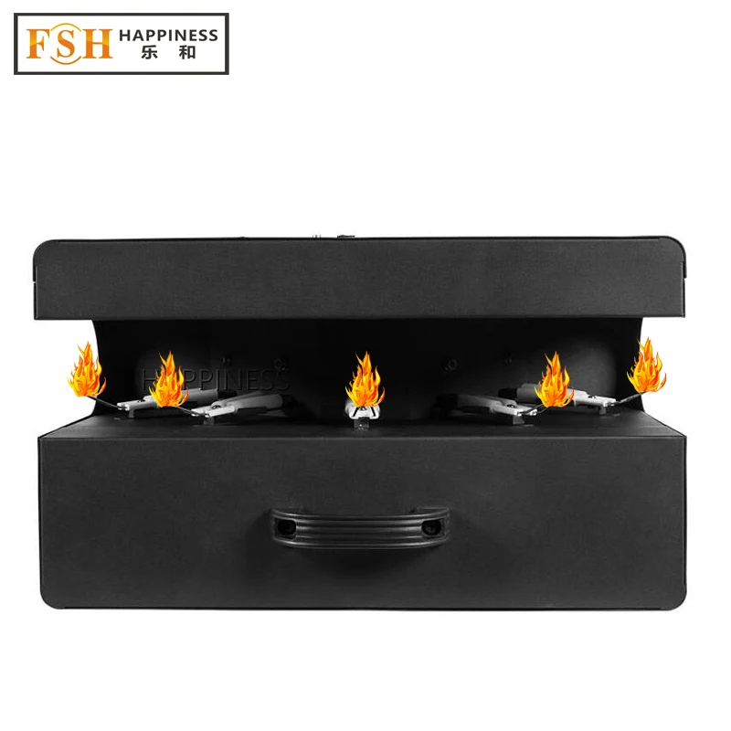 5 Heads Flame Machine Stage Special Effects Props Effect Flame Device Fire Column DMX512 Control Performance Activities Outdoor