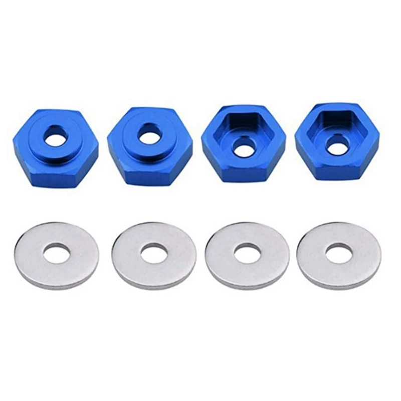 4 Pcs For HSP 1:10 To 1:8 Flat Running/Cross-Country/Trucks Tire 12MM To 17MM Metal Hex Conversion Coupler