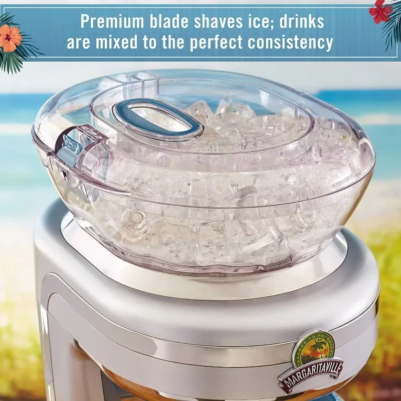 Criador de bebidas com Easy Pour Jar e Reservatório de Gelo, melão Key West Frozen, Reservatório de Gelo Verde