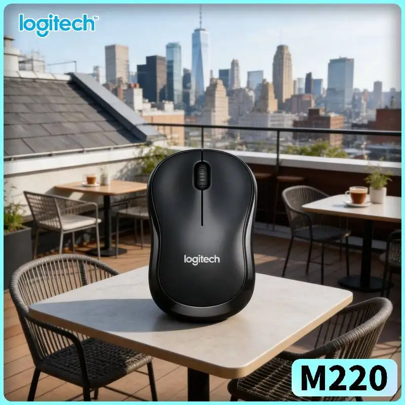Logitech M220 Quiet Wireless Mouse 3 Buttons Ergonomic Shape 2.4GHz Link 18-Month Long Battery Office Home Daily Accessory