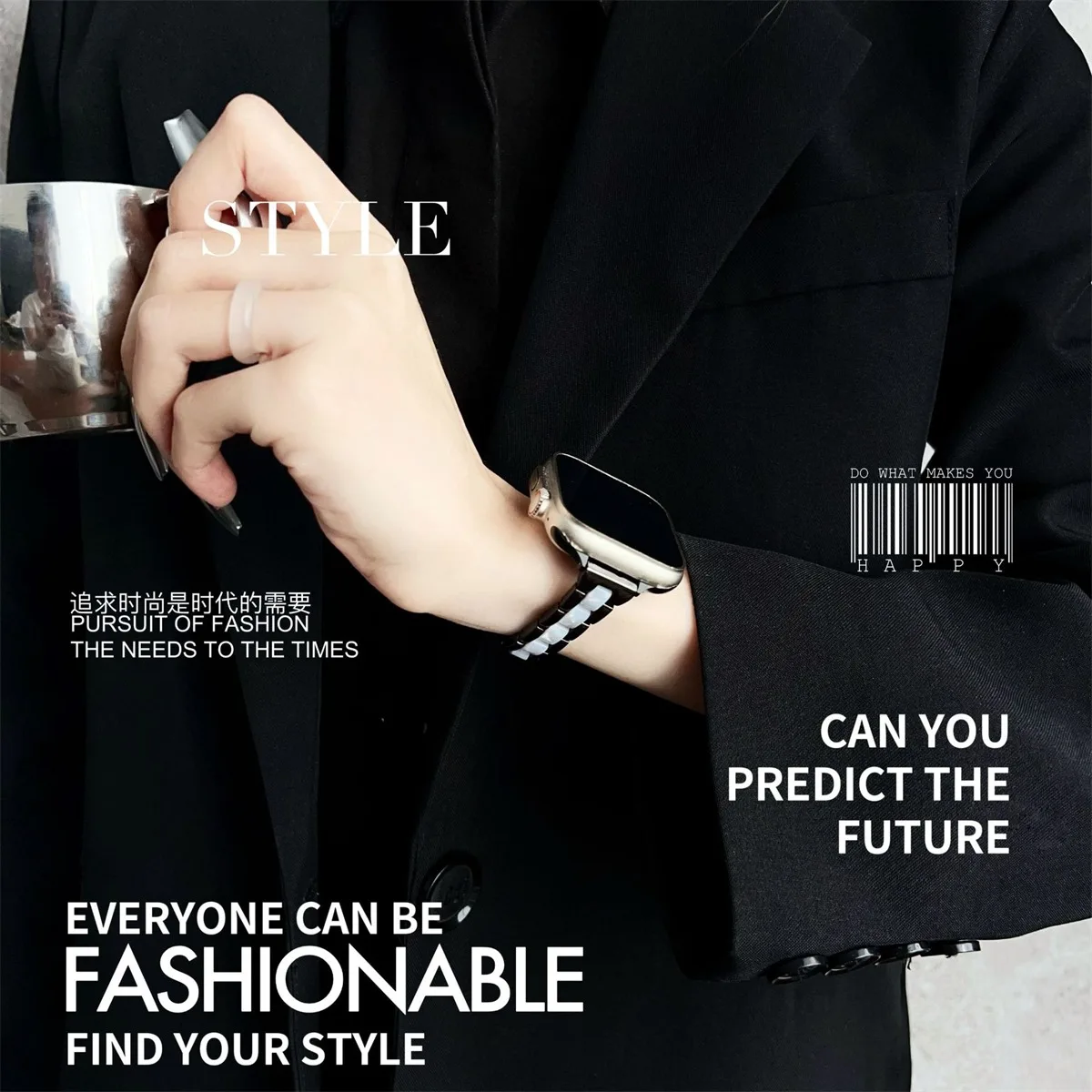 Watch Band For iWatch 42/44/45/46/49mm 38/40/41mm Metal Fashion Watch Strap For Watch Series Ultra2 Series 10/9/8/7/6/5/4/3/2/1_voghion.com