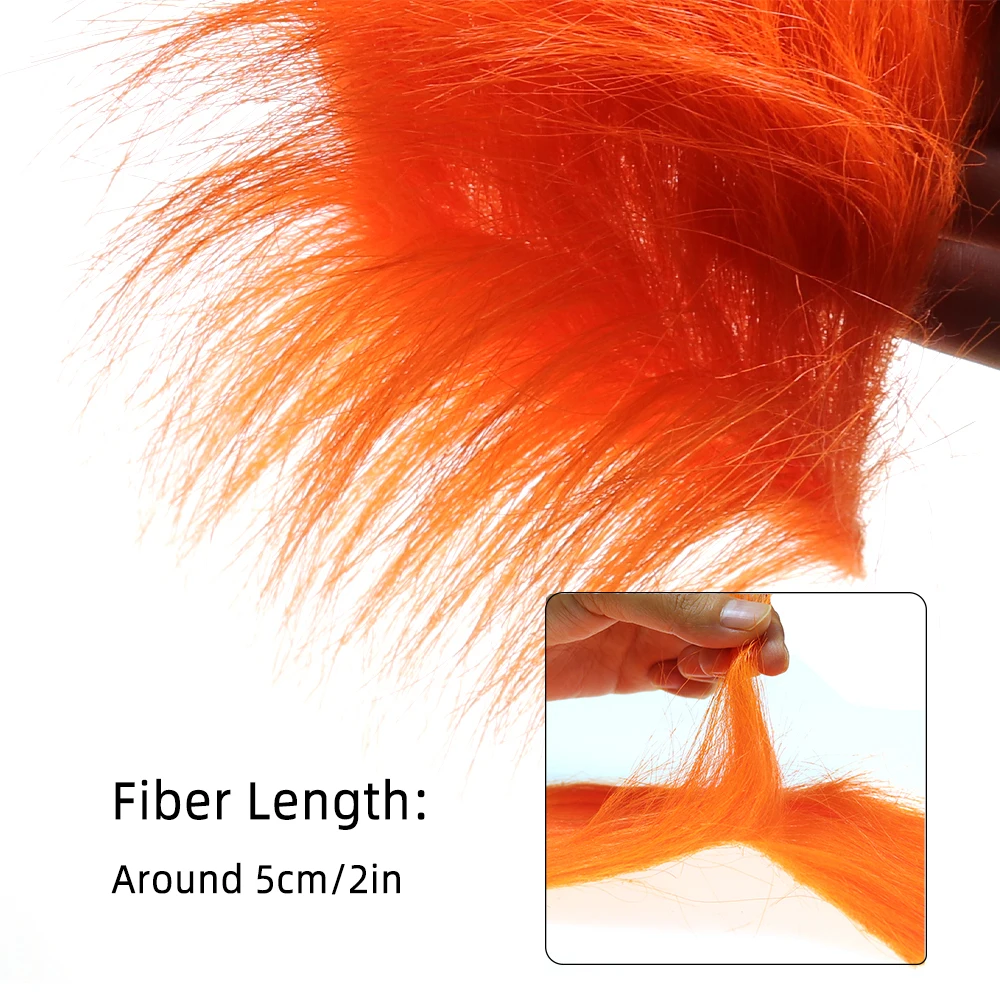 3PCS Fly Tying Artificial Synthetic Fluffy Fiber Long Hairy Craft Fur Fly Body&Tail Materials For Pike Bass Saltwater Fly