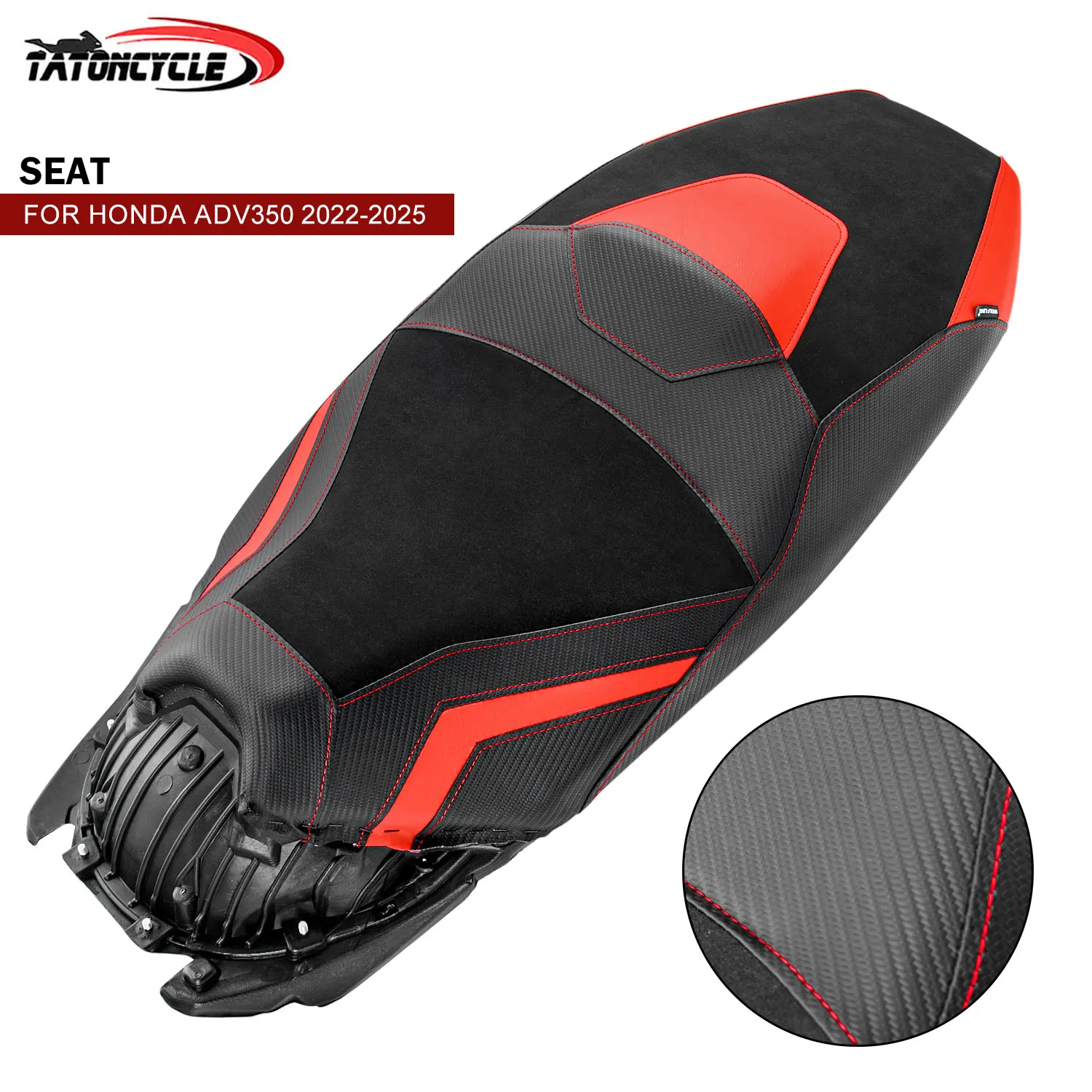 

Soft Comfortable Motorcycle Seat Cushion for Honda ADV350 2022-2025 Driver & Passenger Universal Fit Motorcycle Accessories