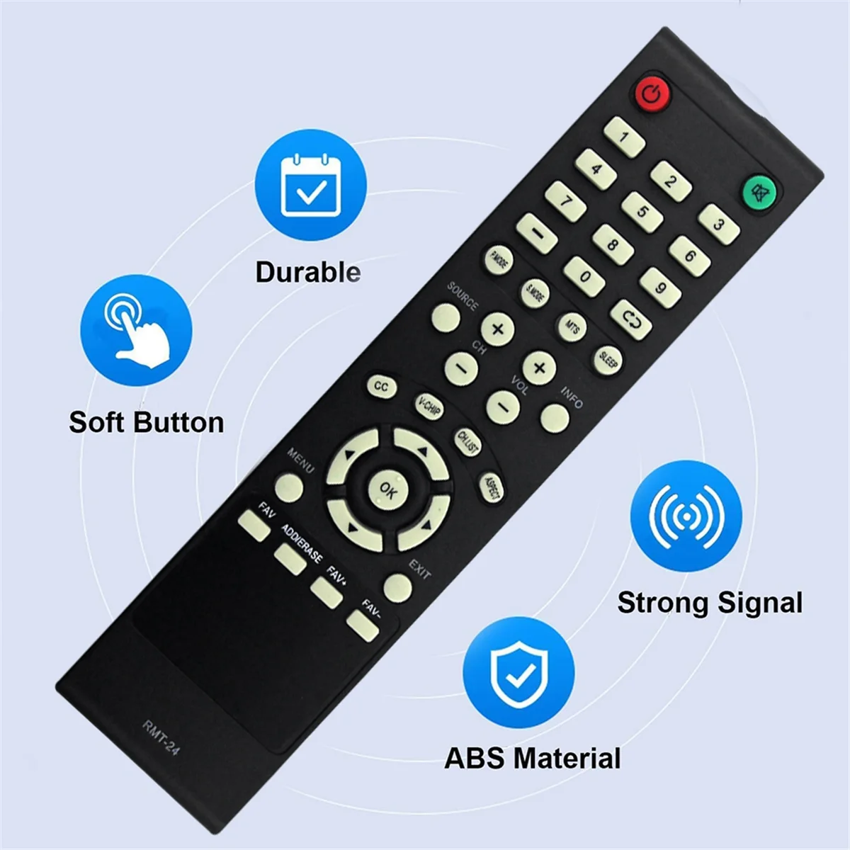 RMT-24 Remote Replace for Westinghouse TV DW39F1Y1 DW46F1Y2 DW50F1Y1 DWM32H1A1 DWM32H1G1 DWM32H1Y1 DWM40F2G1