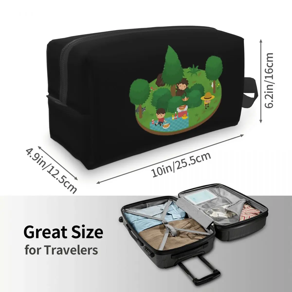 Sneaky Sasquatch-Bolsa de maquillaje flotante para Picnic, organizador de cosméticos, Kit de almacenamiento Dopp, bolsa de cosméticos de artículos de tocador, estuche para lápices