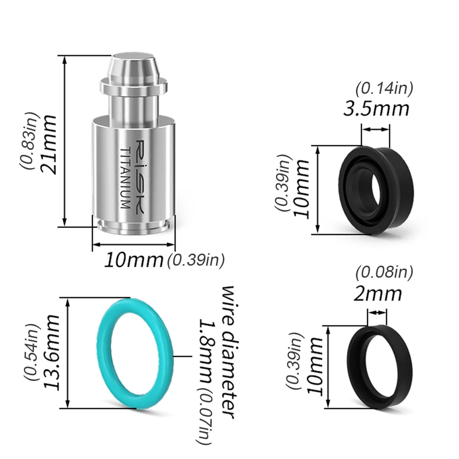 Bicycle Titanium Brake Lever Piston with Sealing Ring MTB Bike Disc Brake Lever Piston Repair Part for Magura MT2/4/5/6/7/8/HC - view 6
