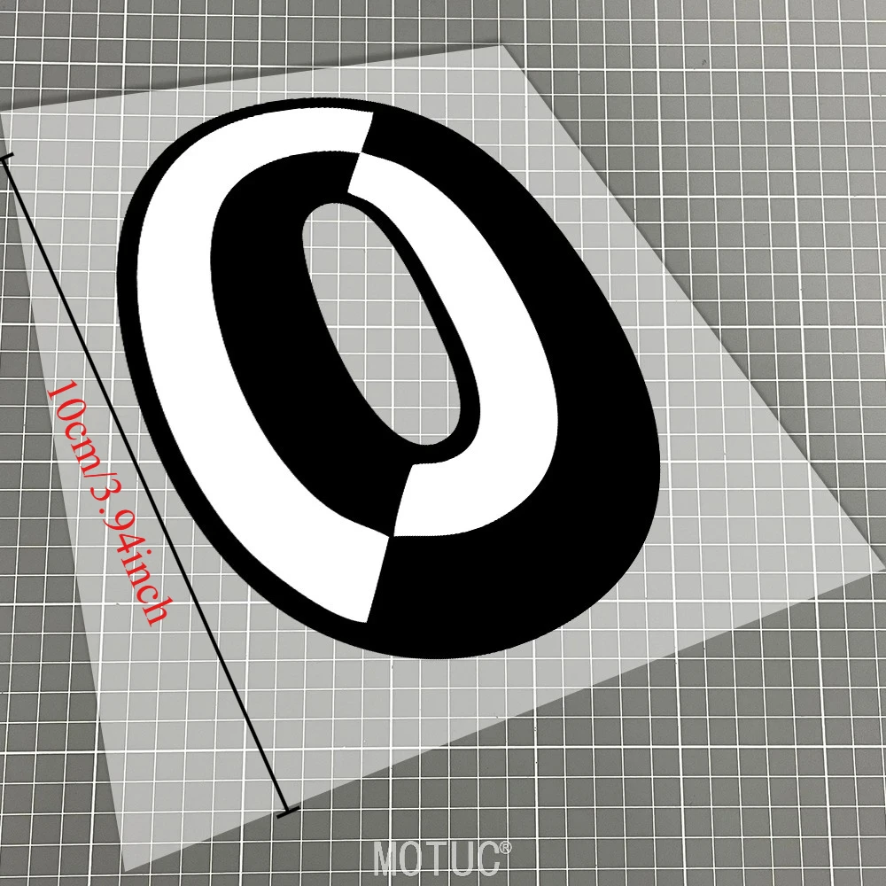 1Pc 2D Flat Motorcycle Number Vinyl Sticker, Waterproof Durable Decal for Helmet, Fuel Tank, Body, Tail Box & Bike