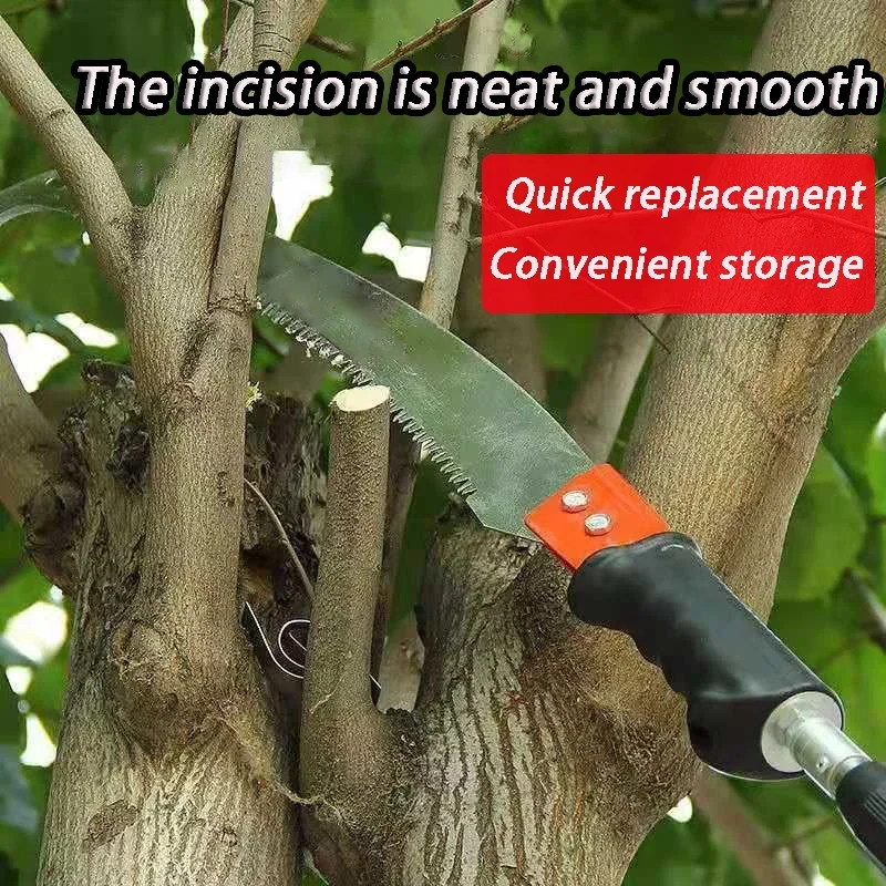 Portable Branch Pruning Saw Thickened Telescopic Pole Garden Fruit Trees Pruning Saws Multifunctional High-altitude Branch Saws