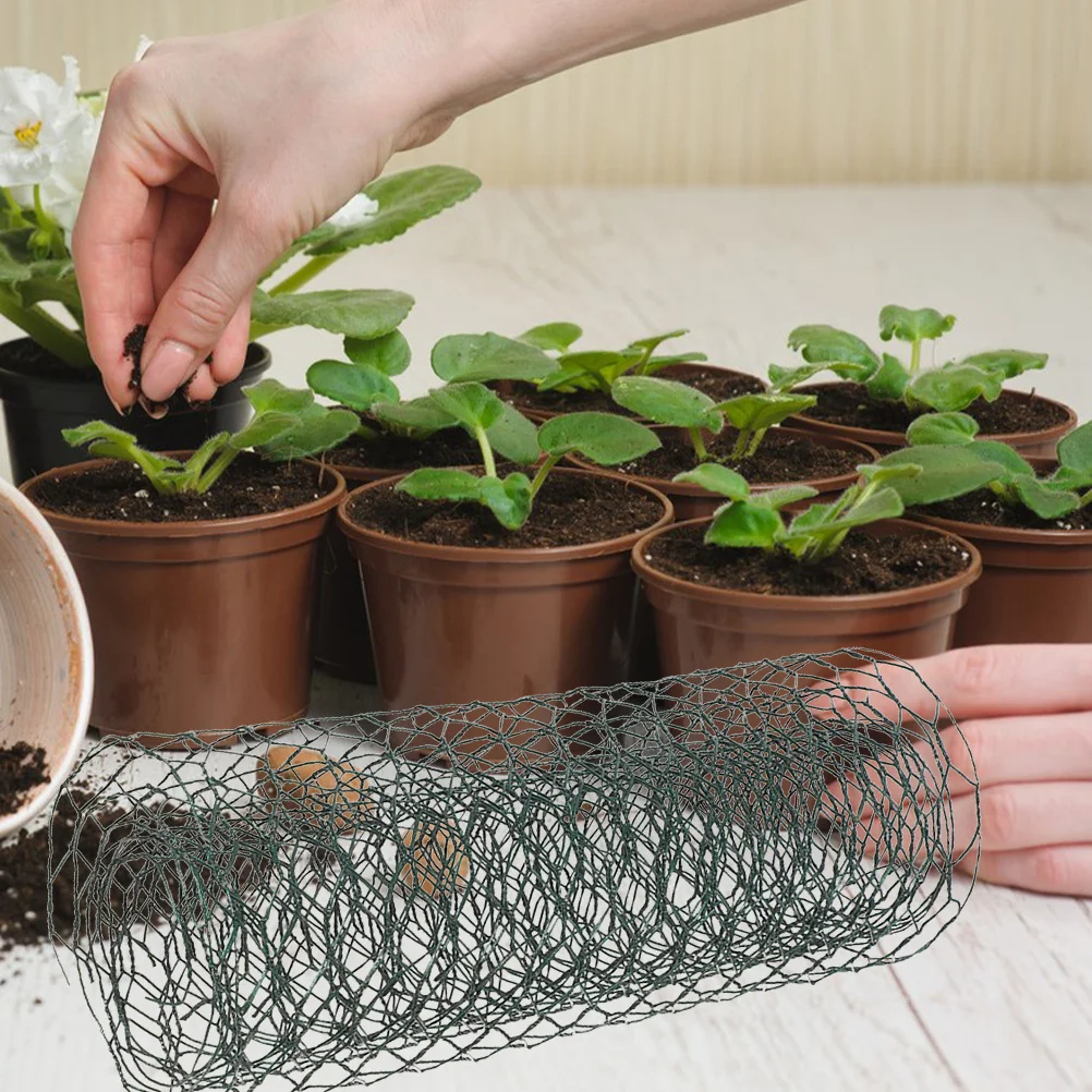 1 Roll Garden Fence Netting Sturdy Iron Chicken Wire For Flower Arrangement Supplies Poultry Enclosure Farm Utility Fence Floral