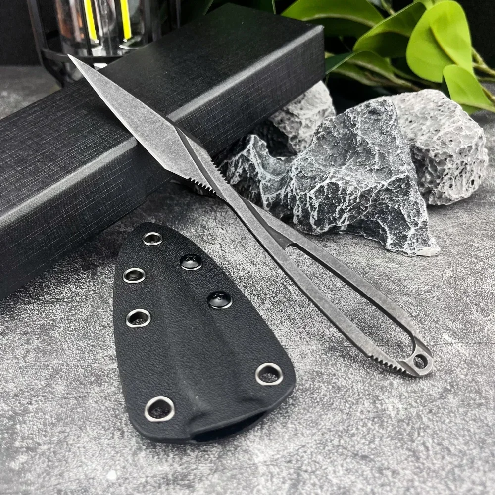 C21001 Hand Stabbing Fixed Blade Knife Sharp 8Cr13Mov Blade Survival Hunting Rescue Tactical Knife EDC Outdoor Tool with Sheath