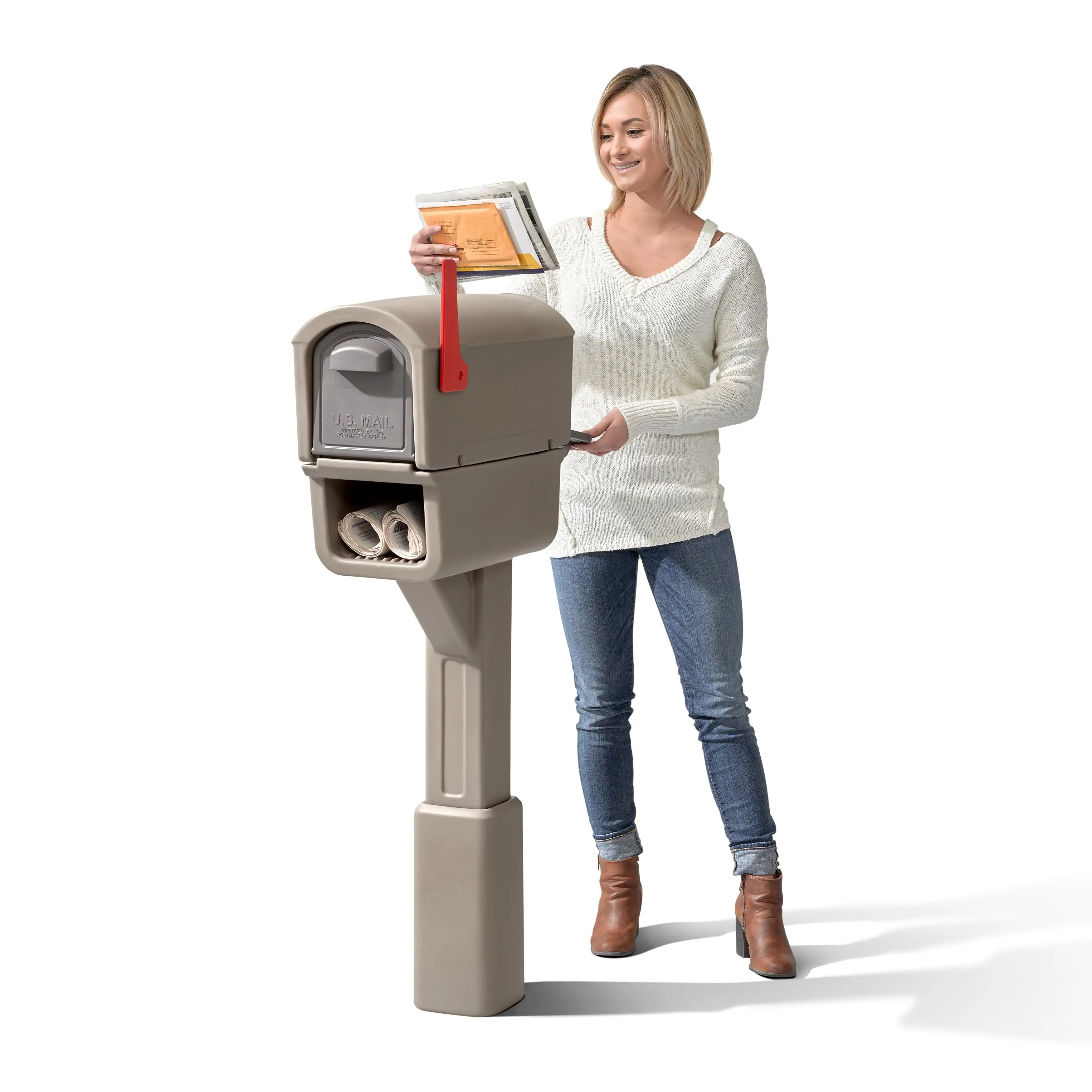 Buzón de plástico Step2 Express Plus Acabado Mocha