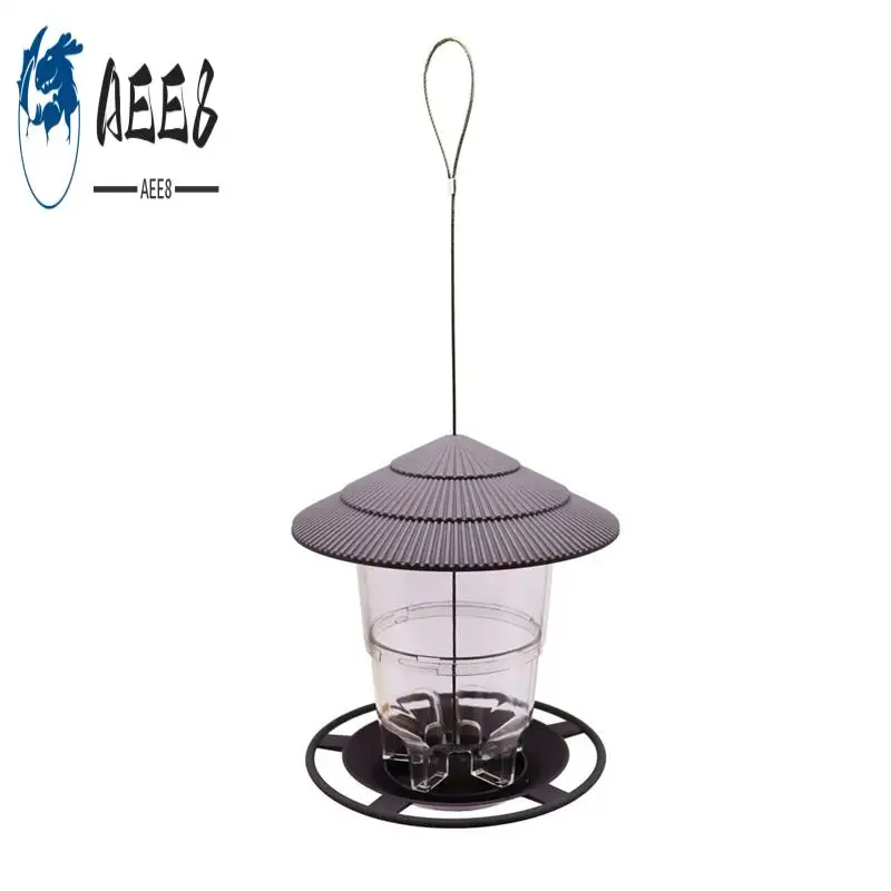AEE8-وحدة تغذية الطيور البرية، وحدة تغذية الطيور الخارجية المقاومة للسنجاب، وحدة تغذية الطيور البرية المعلقة مع سقف على شكل دائري #1